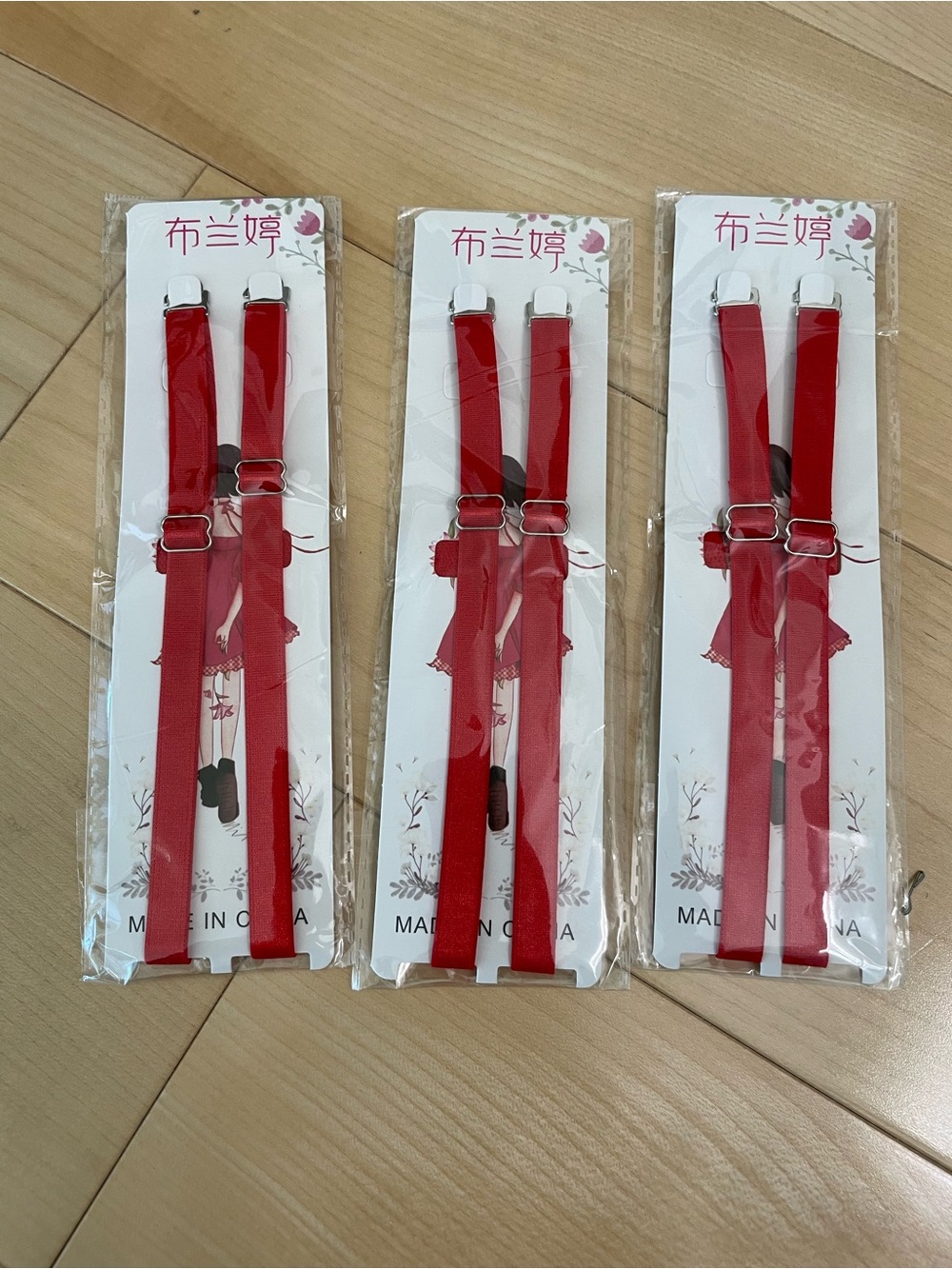 3-Set pack of Red Replacement Bra Straps Adjustable Elastic Undergarment Straps!